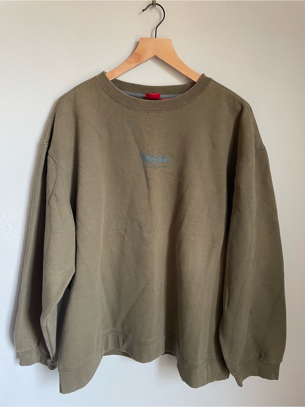 Mossimo Vintage Y2K Olive Green Crewneck Boxy Sweater